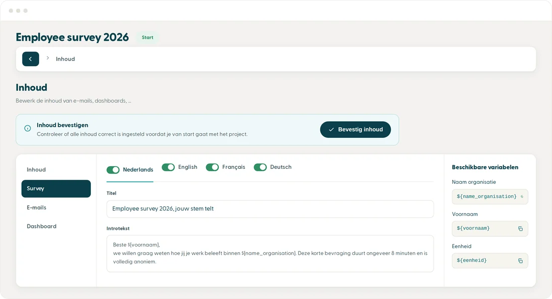 Growth Spot: communicatie en inhoud instellen